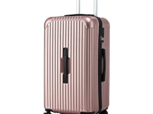 Wanderlite 28" Trunk Luggage Suitcase Travel 5 Wheels Type-C Port TSA Rose Gold
