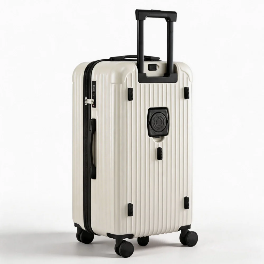 Wanderlite 28" Trunk Luggage Suitcase Travel 5 Wheels Type-C Port TSA Smoky
