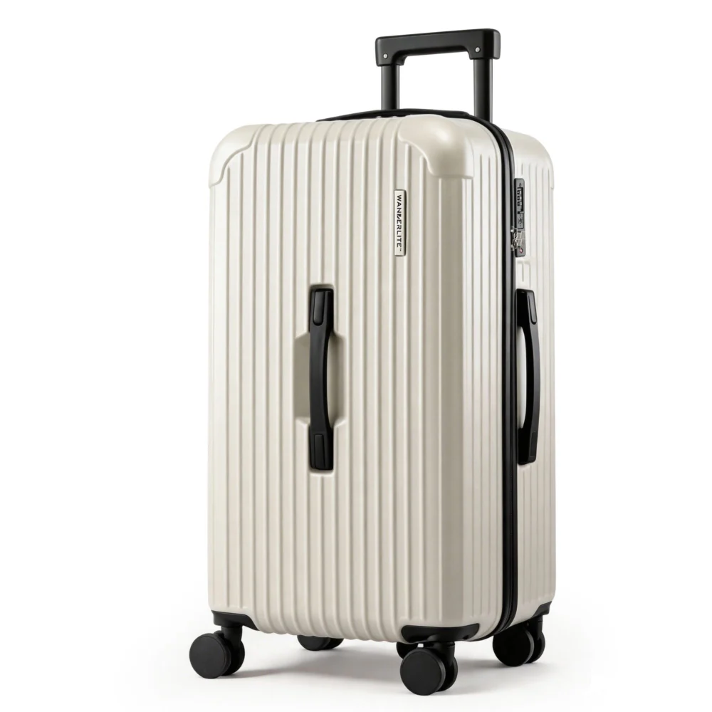 Wanderlite 28" Trunk Luggage Suitcase Travel 5 Wheels Type-C Port TSA Smoky