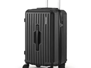 Wanderlite 20" Trunk Luggage Suitcase Travel Carry On TSA Lock Black