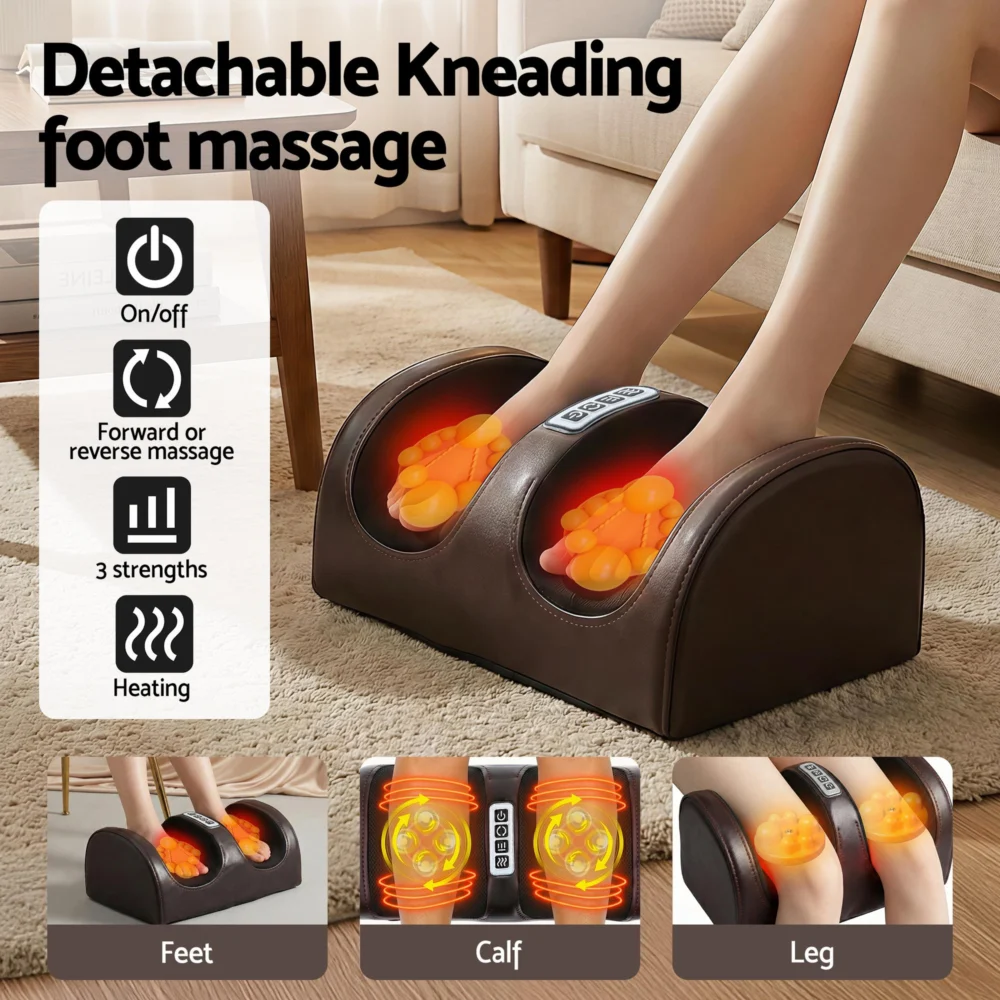 Livemor Massage Mat Kneading Neck Foot Massager Heated Vibration Airbag Mattress