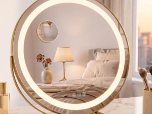 Embellir 50cm Hollywood Makeup Mirror with Lights and 10X Magnifier Round Gold