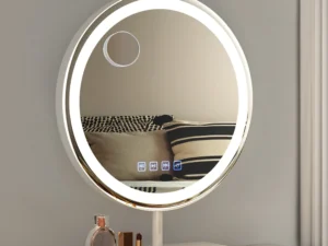 Embellir Makeup Mirror 40x40cm Hollywood Vanity with LED Light Tabletop Round