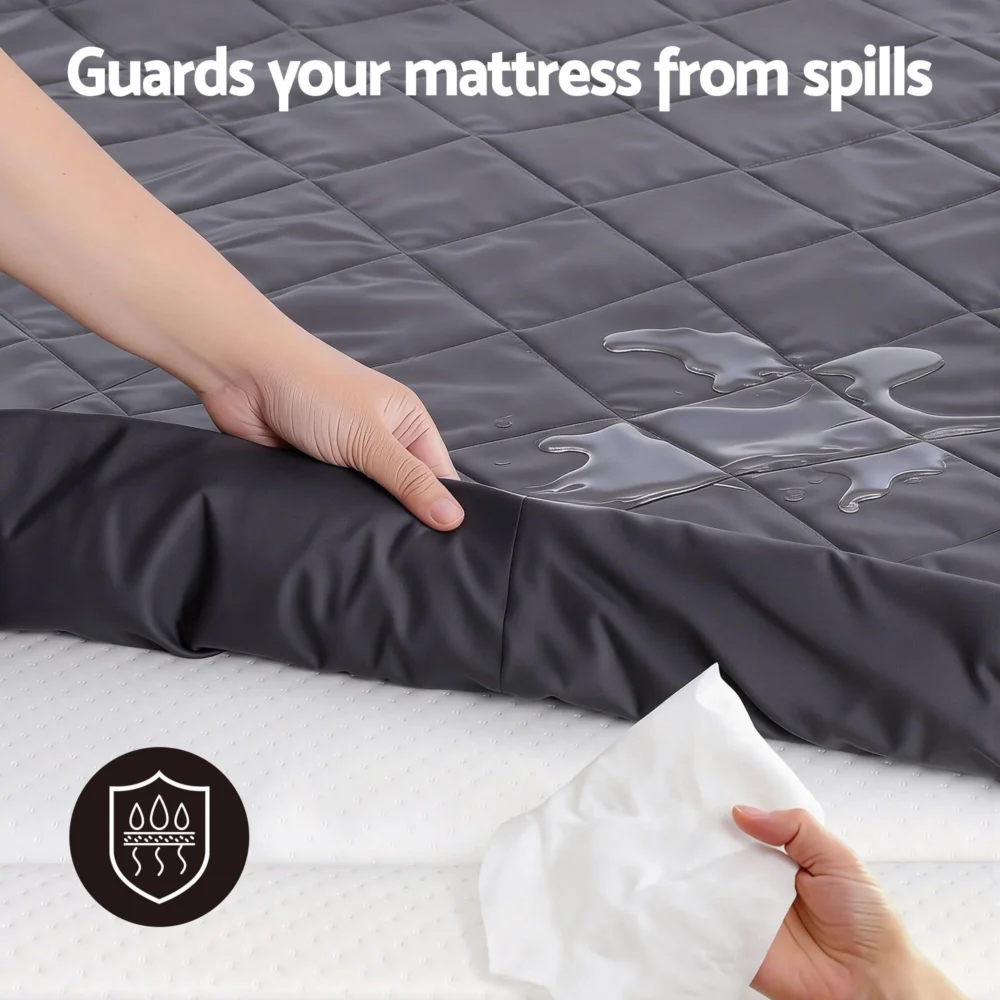 Giselle Water-Resistant Mattress Protector Microfiber 35cm 360° Fit Single