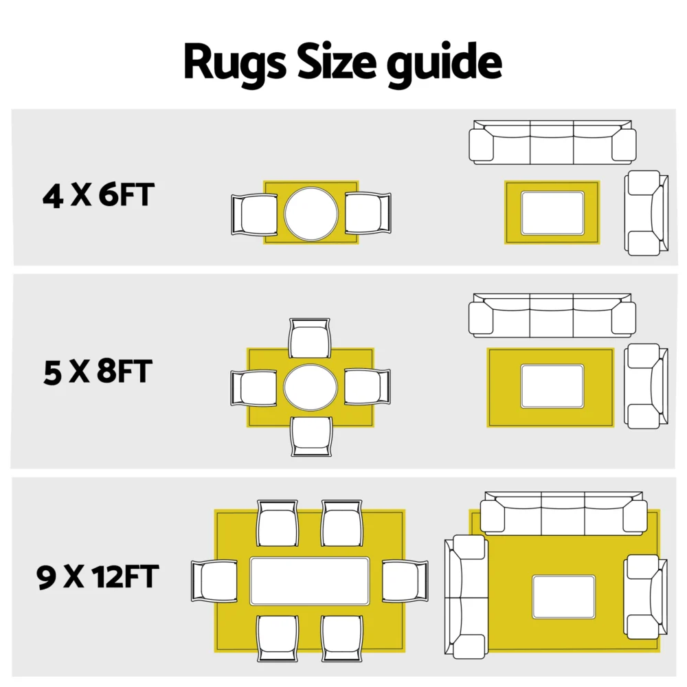 Gardeon Outdoor Rugs 274x366cm Large Carpet Reversible Area Mat PP Dual-Sided