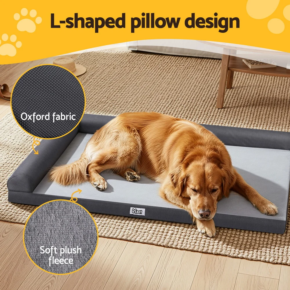 i.Pet Pet Bed Plush Soft Cushion Egg Crate Large Sofa Platform Removable