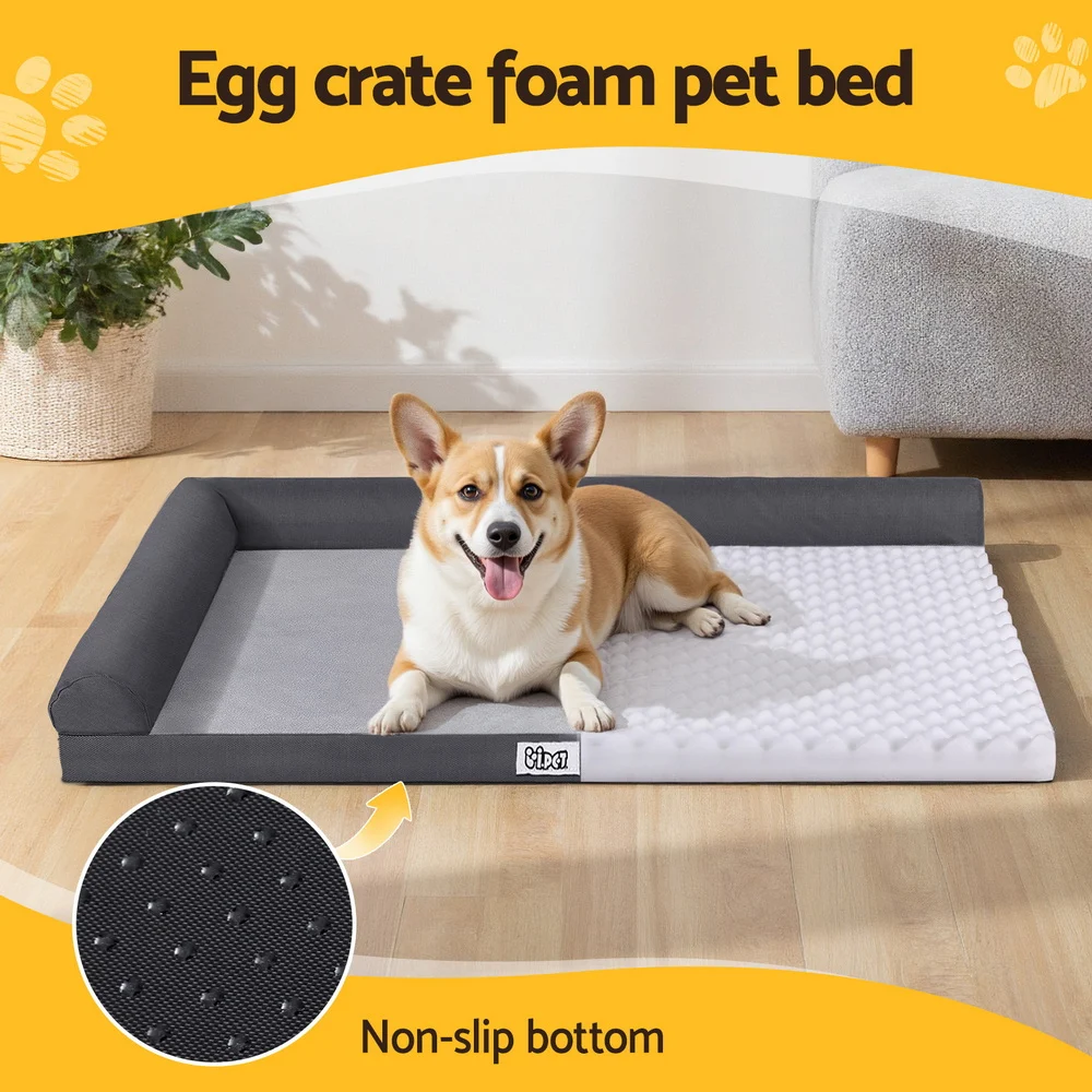 i.Pet Pet Bed Plush Soft Cushion Egg Crate Large Sofa Platform Removable