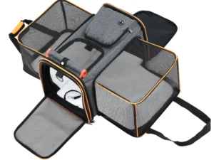 i.Pet Pet Carrier Bag Foldable Expandable Dog Cat Travel Cage Portable Car