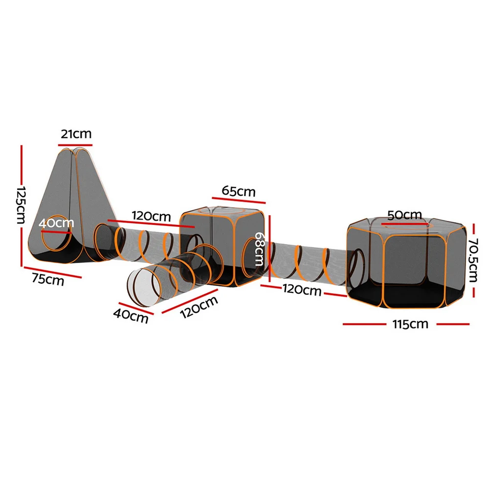 i.Pet Pet Playpen Cat House 6 IN 1 Tent Tunnel Dog Cage Puppy Rabbit Play