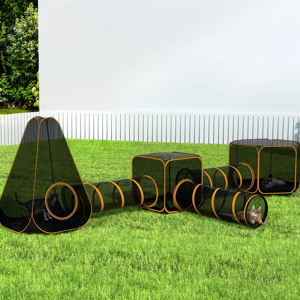 i.Pet Pet Playpen Cat House 6 IN 1 Tent Tunnel Dog Cage Puppy Rabbit Play