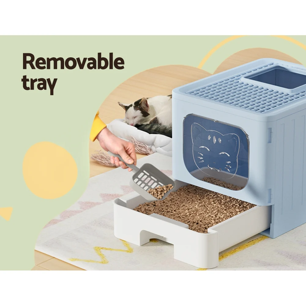 i.Pet Cat Litter Box Large Tray Kitty Toilet Enclosed Hooded Foldable Cat Litter