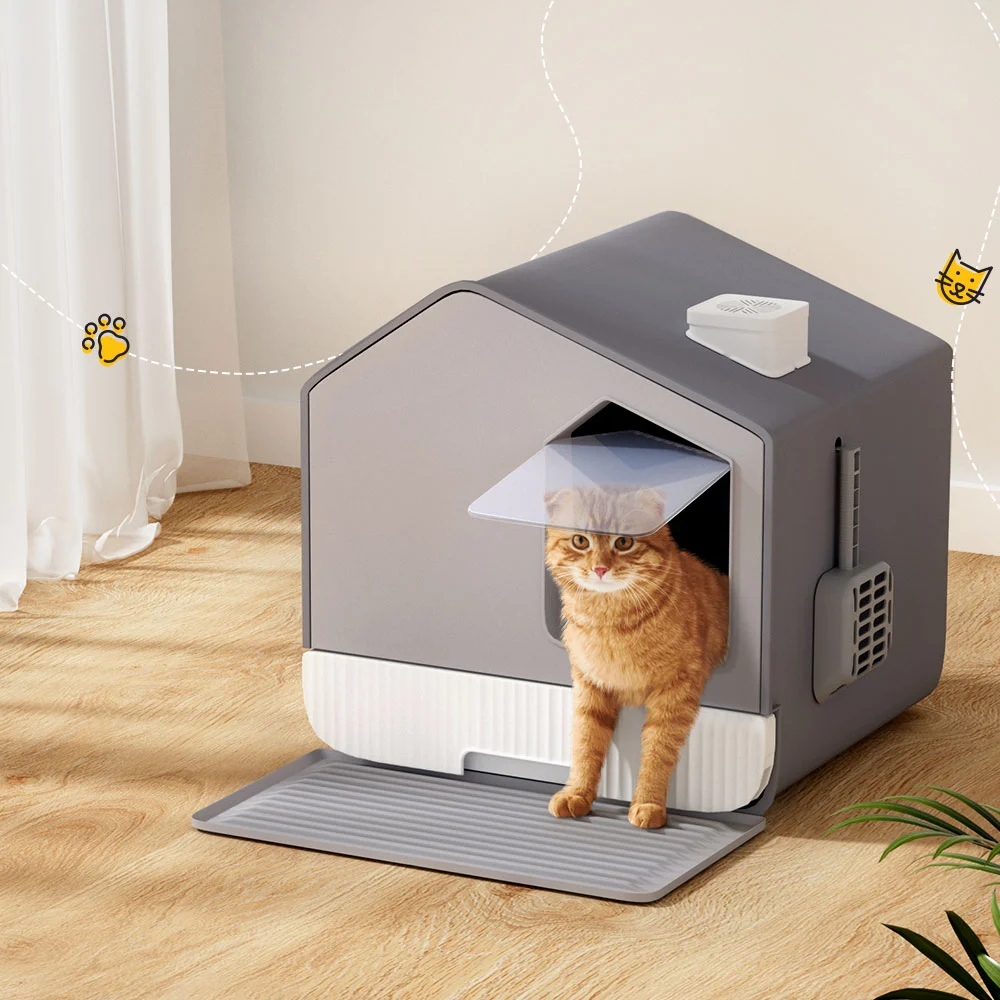 i.Pet Cat Litter Box Large Tray Kitty Toilet Enclosed Cat Litter Box Hooded