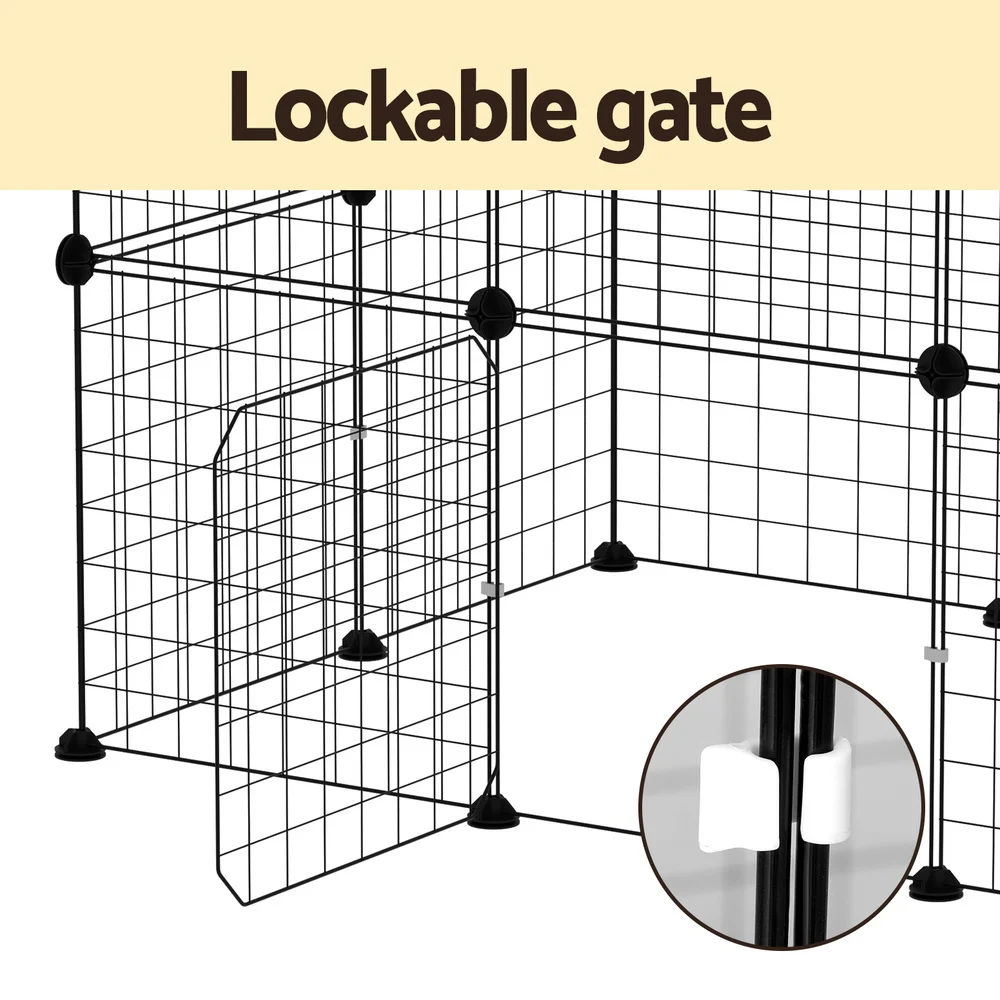 i.Pet Pet Dog Playpen Enclosure Cage 20 Panel Puppy Fence Play Pen Foldable