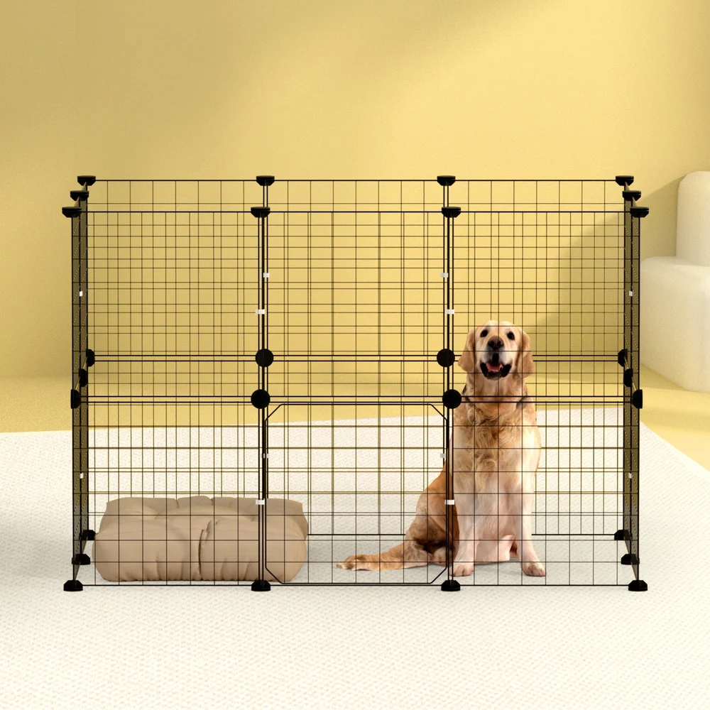 i.Pet Pet Dog Playpen Enclosure Cage 20 Panel Puppy Fence Play Pen Foldable