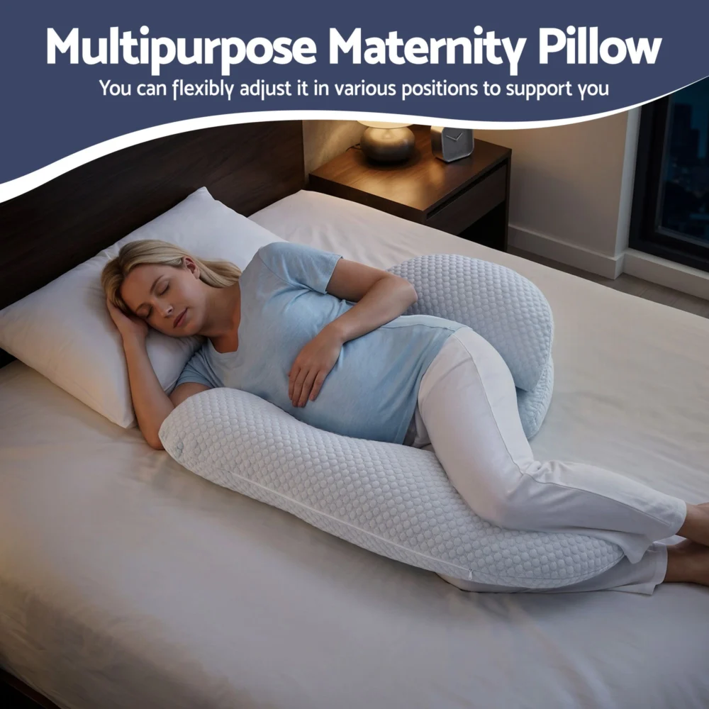 Giselle Bedding Cooling Pregnancy Pillow Adjustable Maternity Pillow for