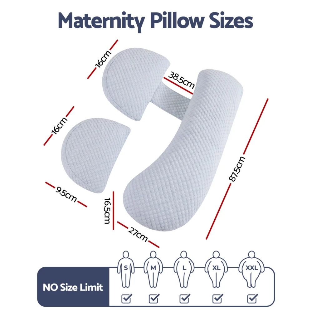 Giselle Bedding Cooling Pregnancy Pillow Adjustable Maternity Pillow for