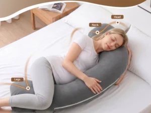 Giselle Bedding Pregnancy Pillow for Side Sleeping L-Shaped Maternity Body