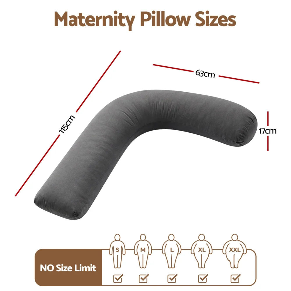 Giselle Bedding Pregnancy Pillow for Side Sleeping L-Shaped Maternity Body