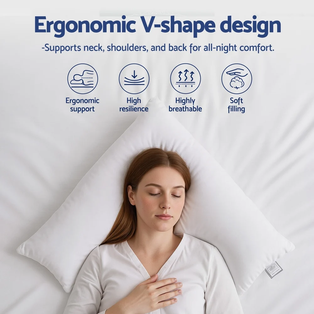Giselle V Shape Pillow Boomerang Nursing Body Cushion