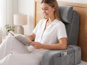 Giselle Reading Pillow For Bed w/ Non-Sag Solid Memory Foam, Back Pillow For Bed