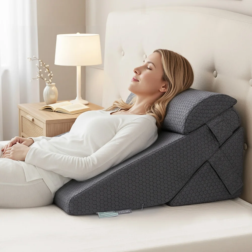 Giselle Bedding Adjustable Wedge Pillow Grey