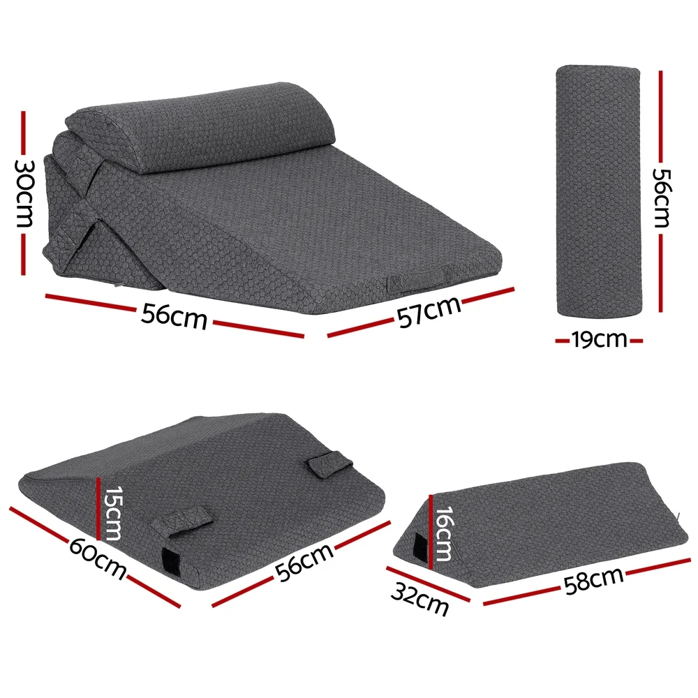 Giselle Bedding Adjustable Wedge Pillow Grey