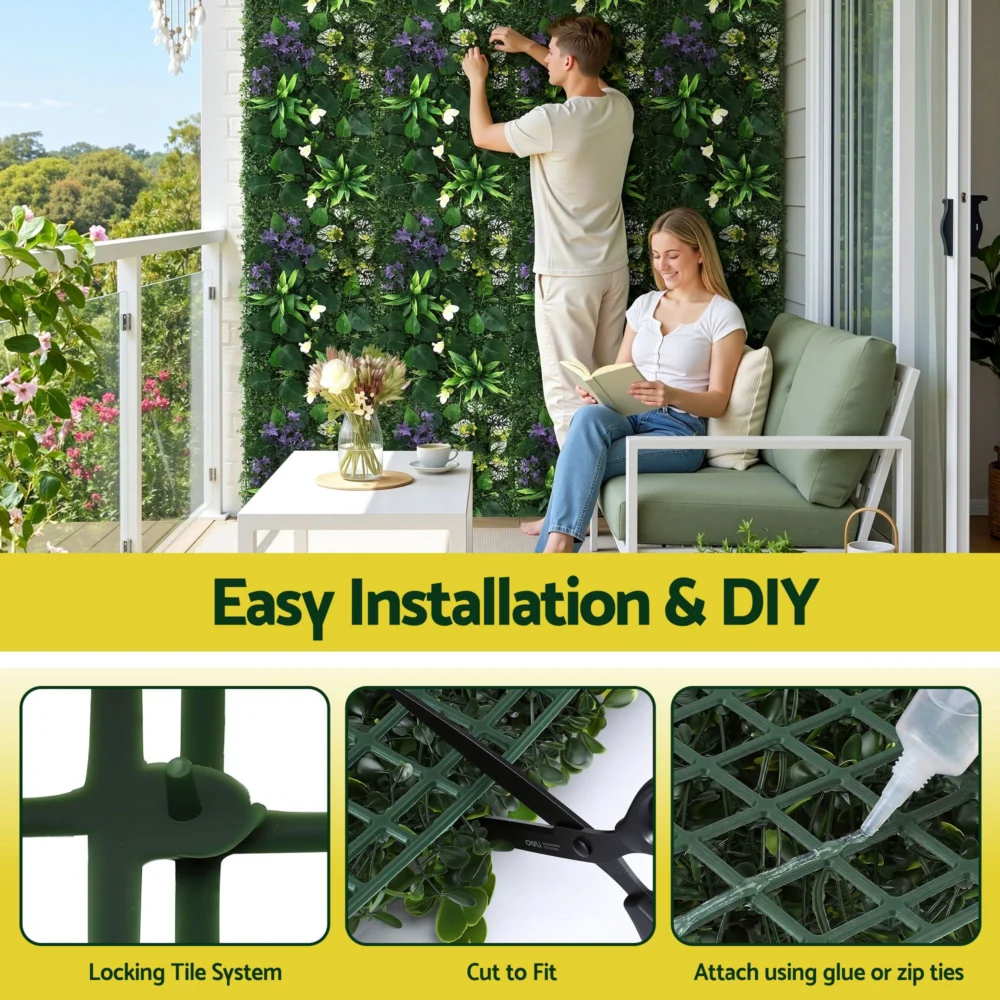 Gardeon 4PCS Artificial Plant Wall Panels 40X60CM Boxwood Panel Hedge Grass