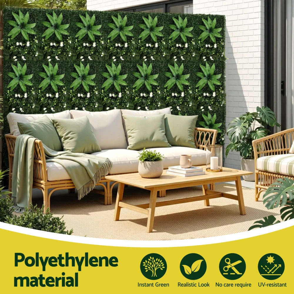 Gardeon 4PCS Artificial Plant Wall Panels 40X60CM Boxwood Panel Leaf Backdrop