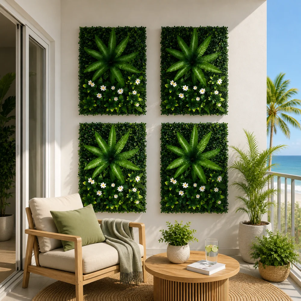 Gardeon 4PCS Artificial Plant Wall Panels 40X60CM Boxwood Panel Leaf Backdrop