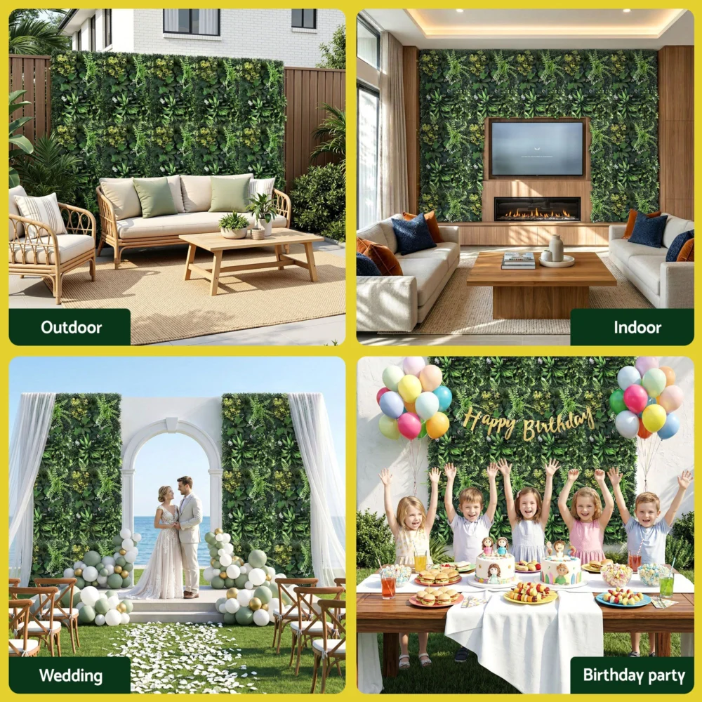 Gardeon 4PCS Artificial Plant Wall Panels 40X60CM Boxwood Panel Backyard Hedge