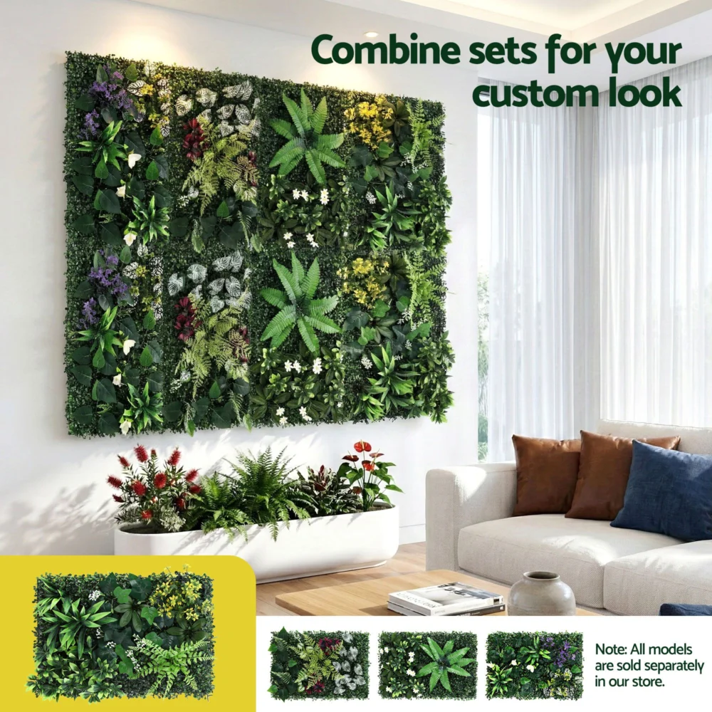Gardeon 4PCS Artificial Plant Wall Panels 40X60CM Boxwood Panel Backyard Hedge