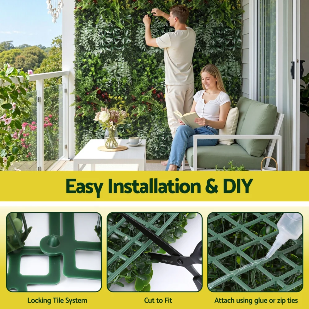 Gardeon Artificial Plant Wall Panels 50X100CM Boxwood Panel Hedge Grass Backdrop