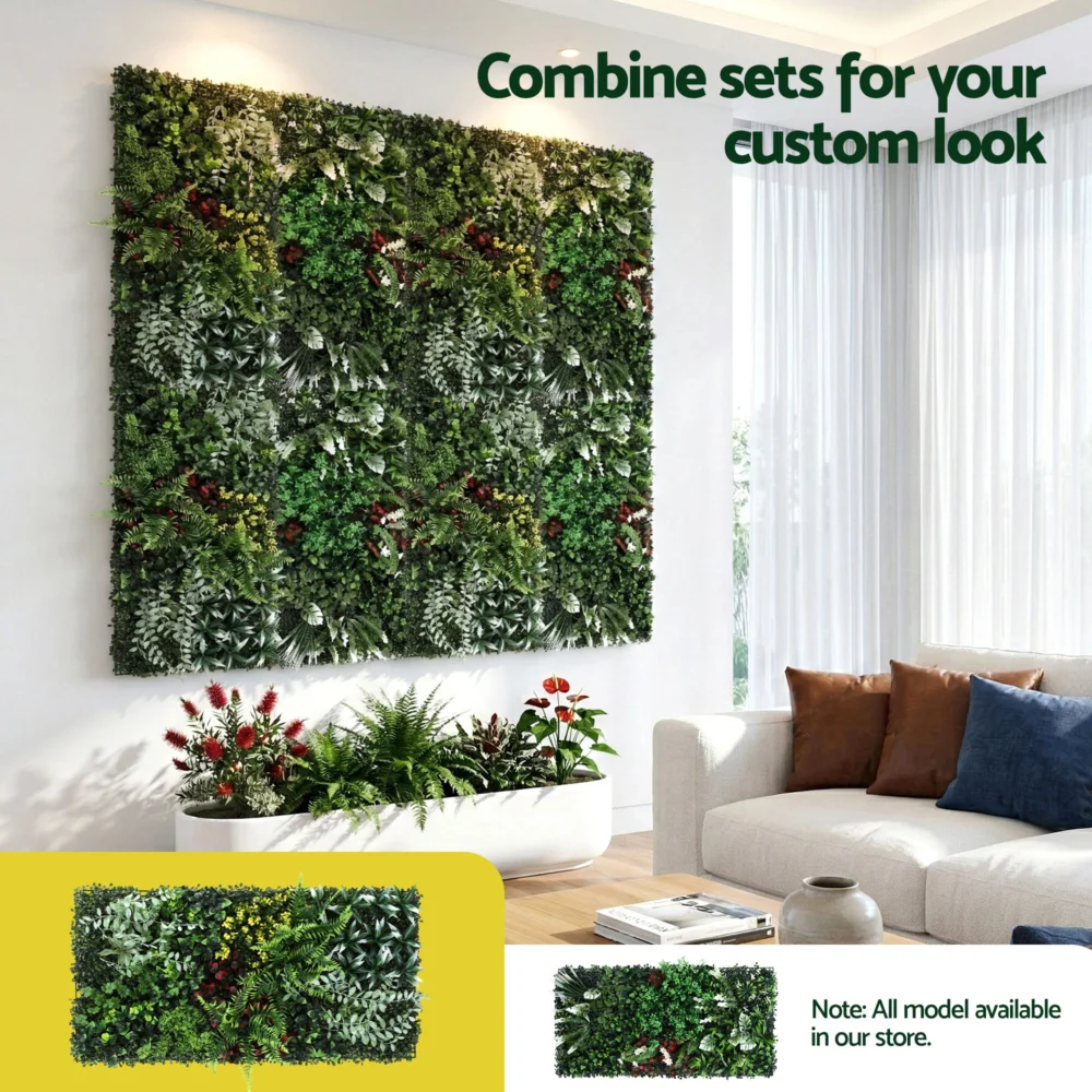 Gardeon Artificial Plant Wall Panels 50X100CM Boxwood Panel Hedge Grass Backdrop