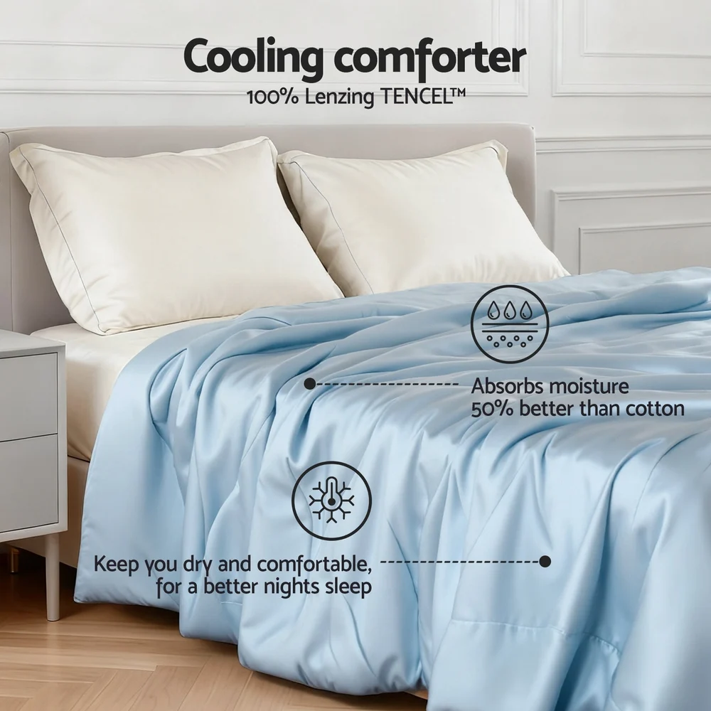 Giselle Tencel Quilt 200GSM Summer Quilts Comforter Doona Light Weight Soft