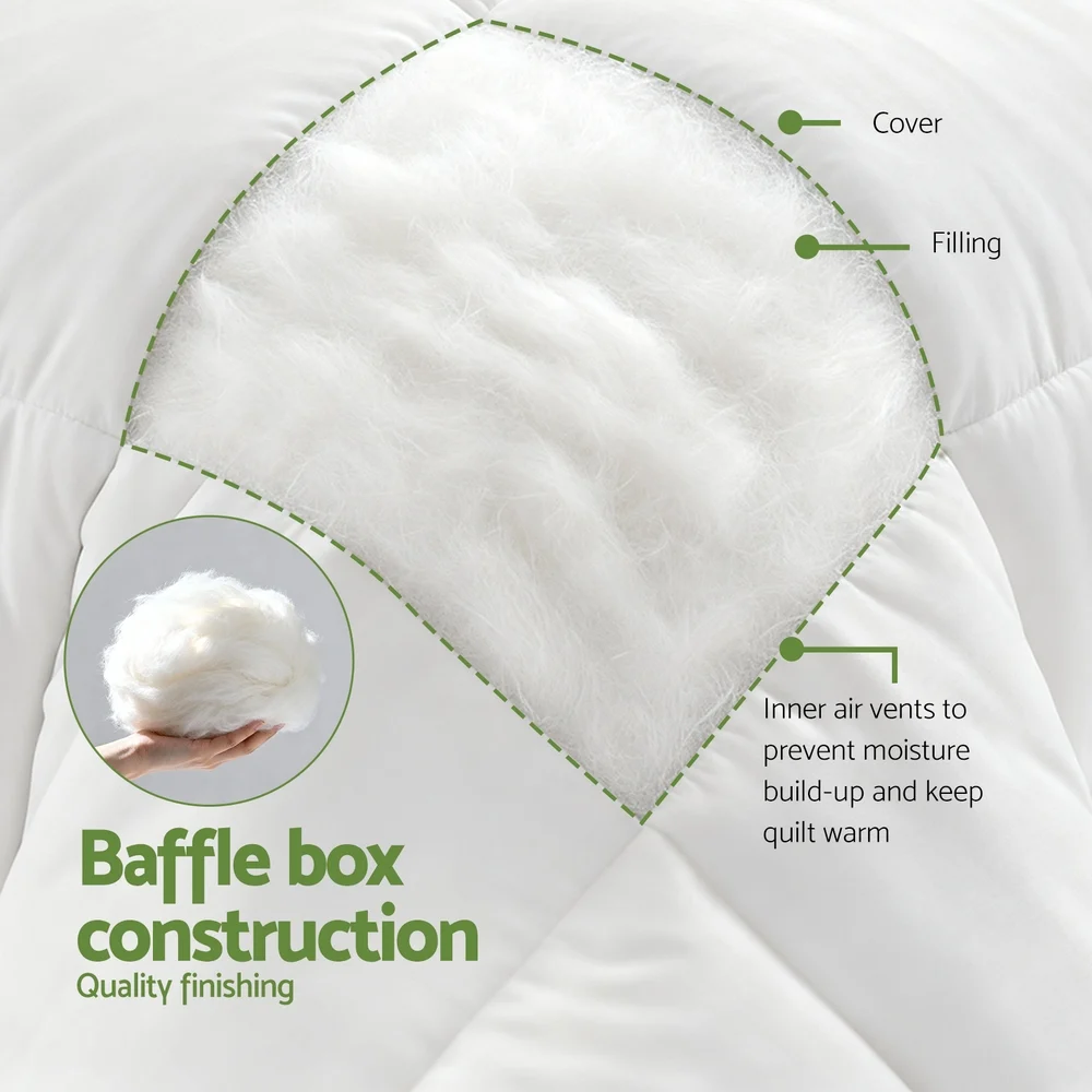 Giselle Bedding 200GSM Bamboo Quilt Summer Quilts All Season Doona Duvet