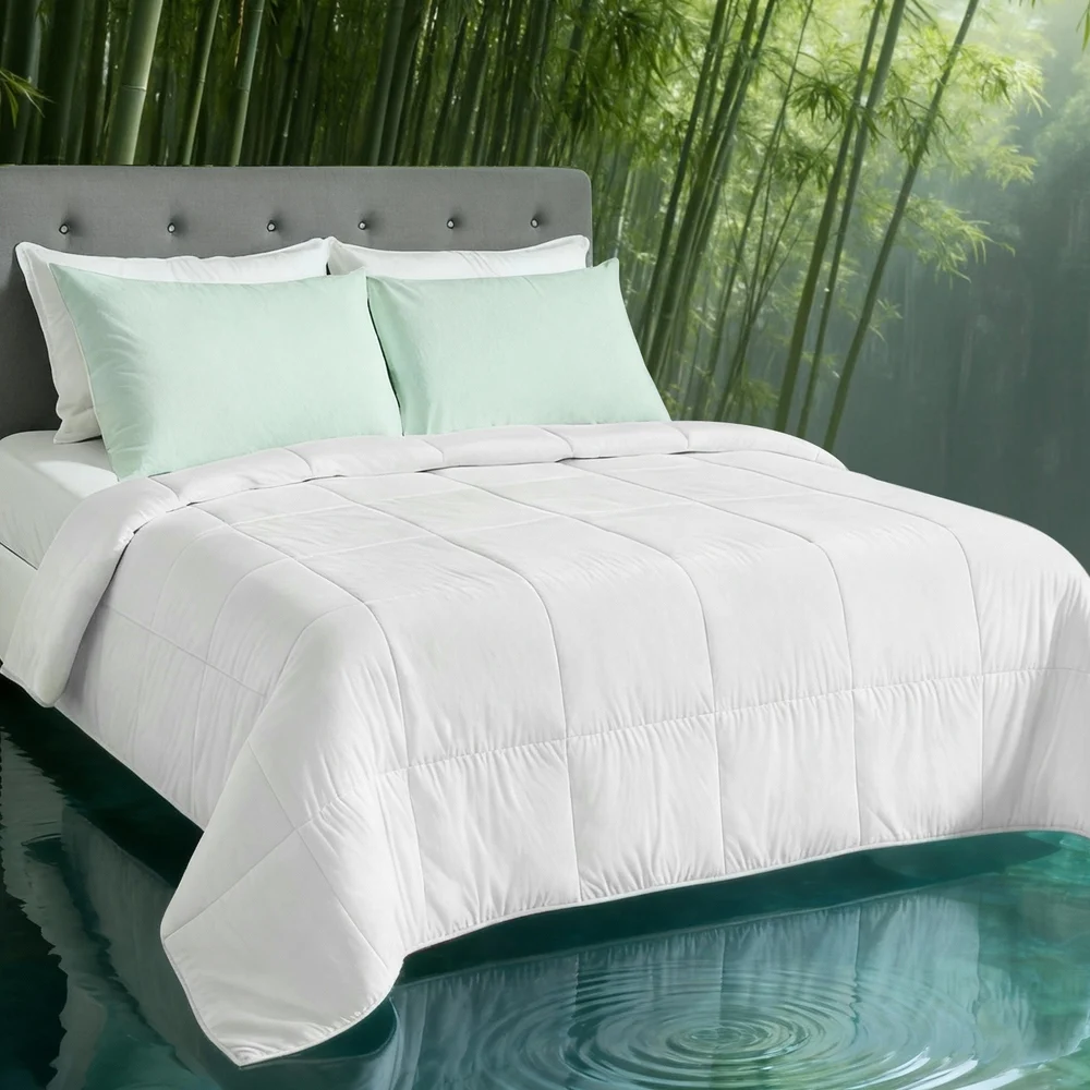 Giselle Bedding 200GSM Bamboo Quilt Summer Quilts All Season Doona Duvet