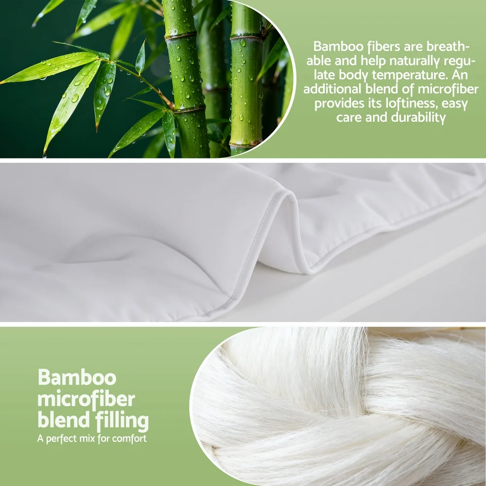 Giselle Bedding 200GSM Bamboo Quilt Summer Quilts All Season Doona Duvet