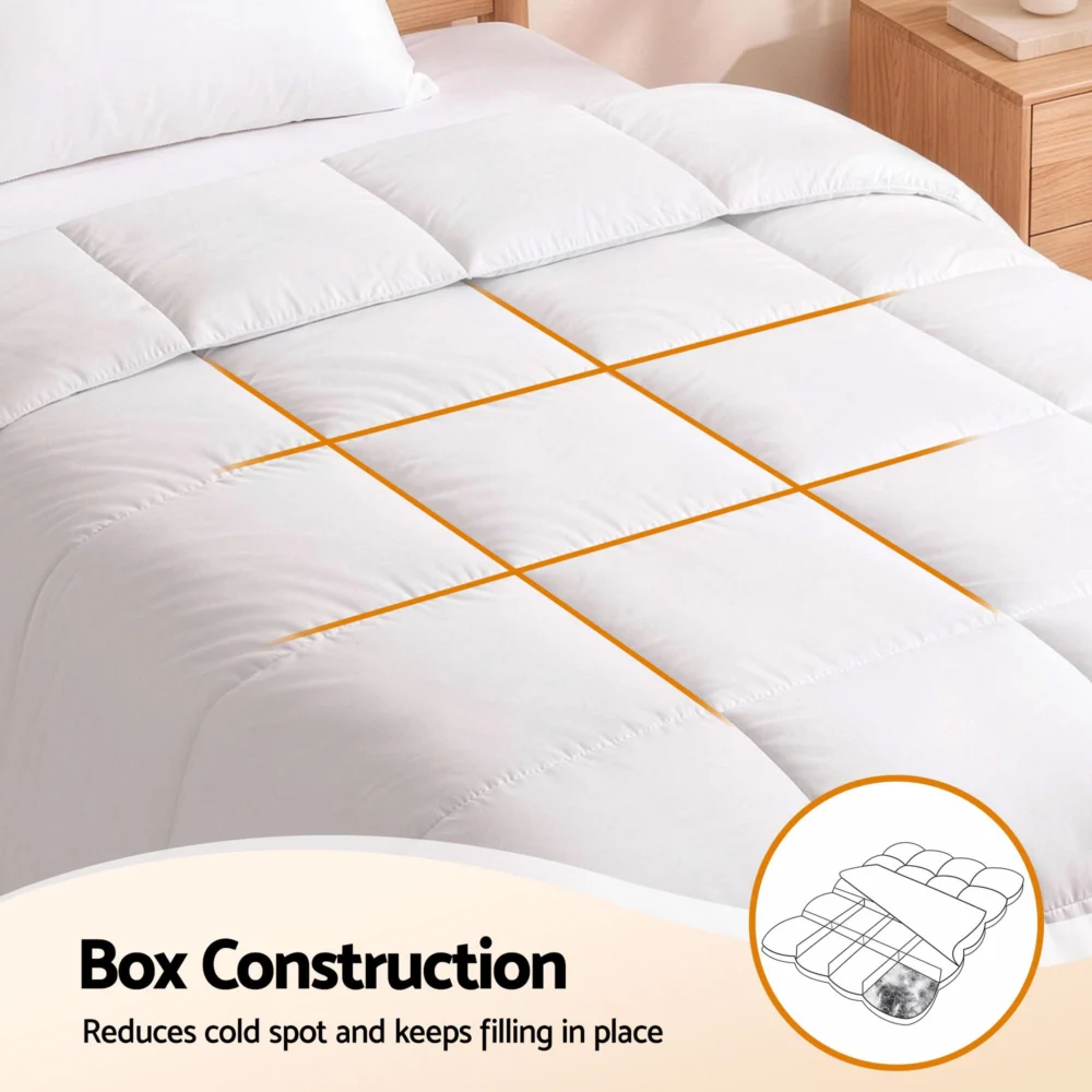 Giselle Bedding Single Quilt, 200GSM Summer Duck Down Feather Doona Insert