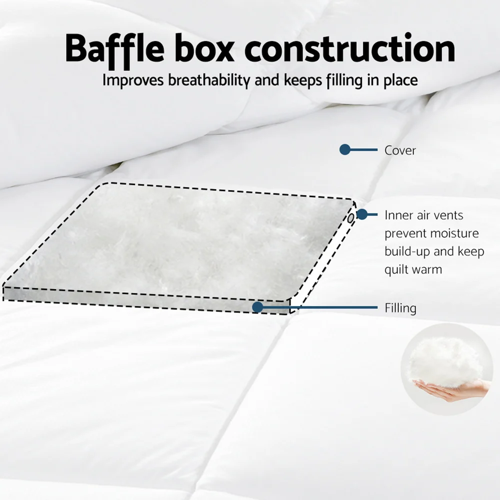 Giselle Bedding 800GSM Goose Down Feather Quilt Winter Blanket Duvet Comforter