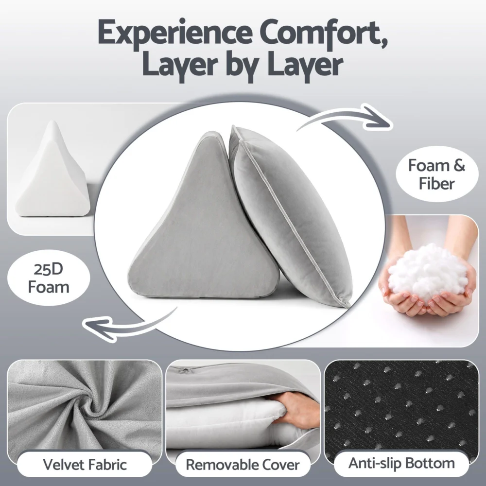 Giselle Bedding Back Pillow for Sitting in Bed, No-Collapse 25D High-Density