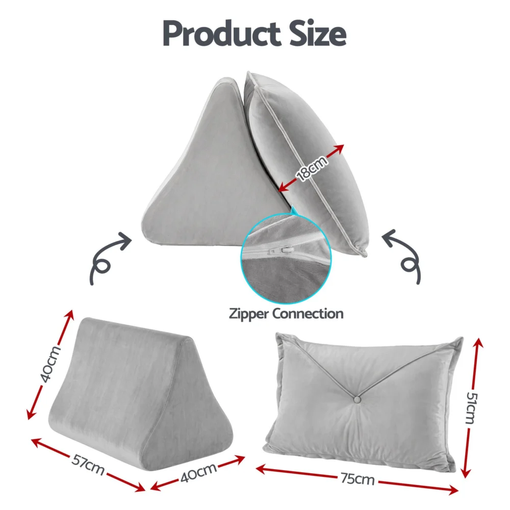 Giselle Bedding Back Pillow for Sitting in Bed, No-Collapse 25D High-Density