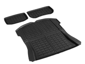 3PCS Car Rear Front Cargo Trunk Toolbox Luggage Rubber Mats for Tesla Model 3