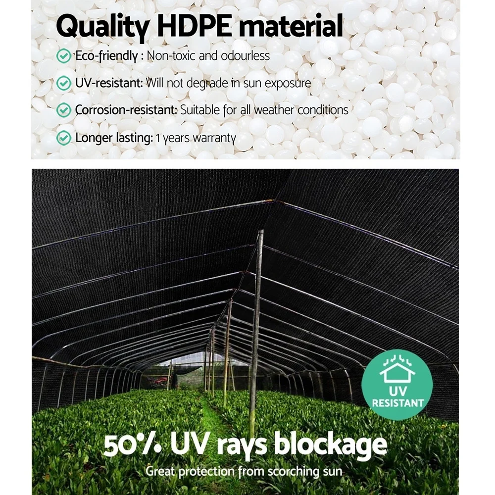 Instahut 50% Shade Cloth 1.83x20m Shade Cloth Sail Heavy Duty Shadecloth Garden