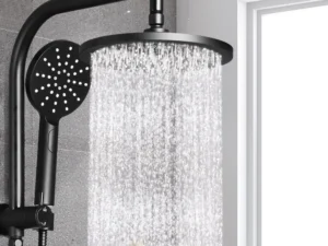 Cefito 9'' Rain Shower Head Set Handheld Round High Pressure Black