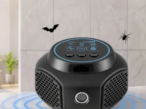 Gardeon Ultrasonic Rat Repeller 360 Degree 4 Modes Pest Repeller Black