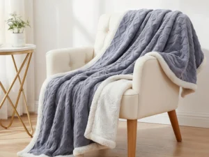 Giselle 152x203cm Throw Blanket Double-Sided Fleece Lightweight For Sofa Couch