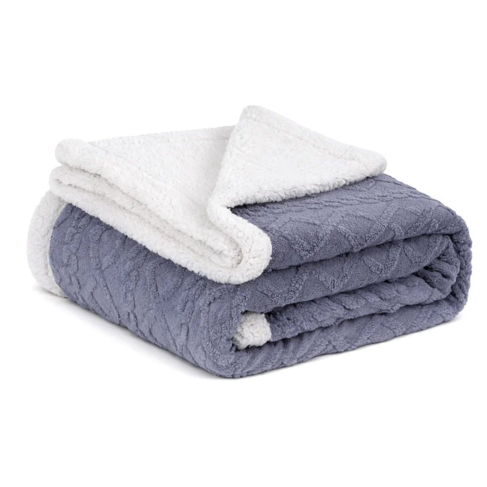 Giselle 203x230cm Throw Blanket Double-Sided Fleece Lightweight For Sofa Couch