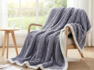 Giselle 203x230cm Throw Blanket Double-Sided Fleece Lightweight For Sofa Couch