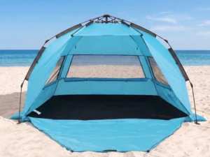Weisshorn Beach Tent 3-4 Person Pop Up Sun Shade UPF 50 Automatic Outdoor Blue