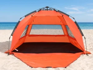 Weisshorn Beach Tent 3-4 Person Pop Up Sun Shade UPF 50 Automatic Outdoor Orange
